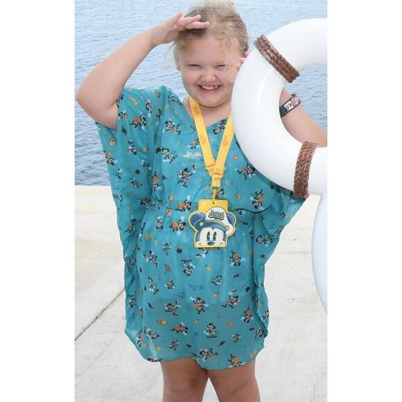 Disney Cruise Line Castaway Cay Minnie Girls Swimsuit Beach Cover Up L XL 12/14 - Picture 1 of 8
